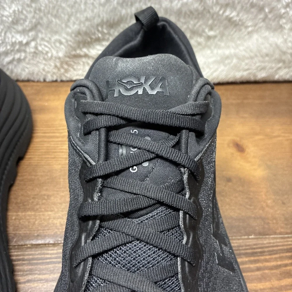 Hoka One Gaviota 5 Men's Size 12 2E Wide Triple Black Bblc Running Hiking Shoes - Picture 3 of 12